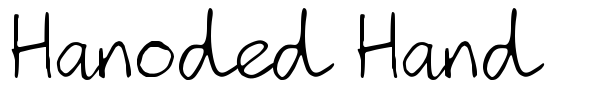 Hanoded Hand font preview